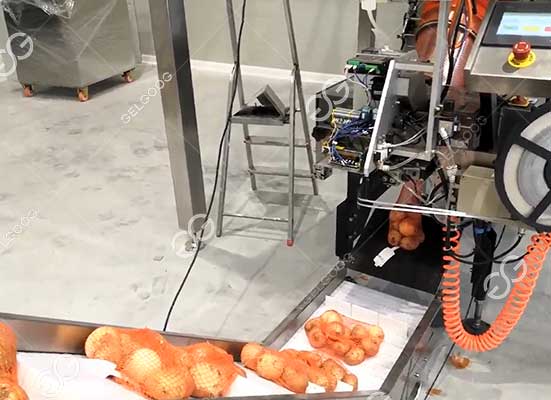 Potato packaging machine