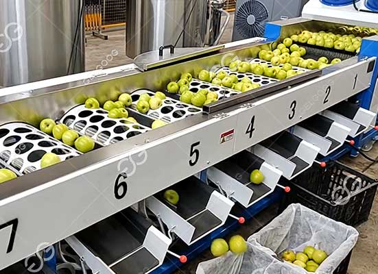 Apple roller grading machine