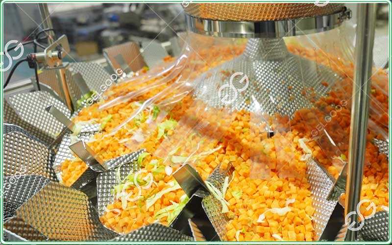 Máquina Empacadora de Verduras en Cubos